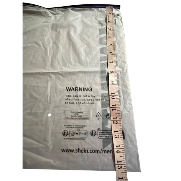 19~Mix Shein MANFINITY Clear Plastic Zipper Bags Reusable Storage For Clothing - Picture 6 of 7